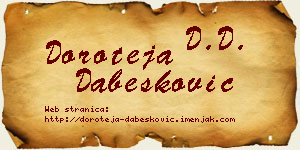 Doroteja Dabesković vizit kartica